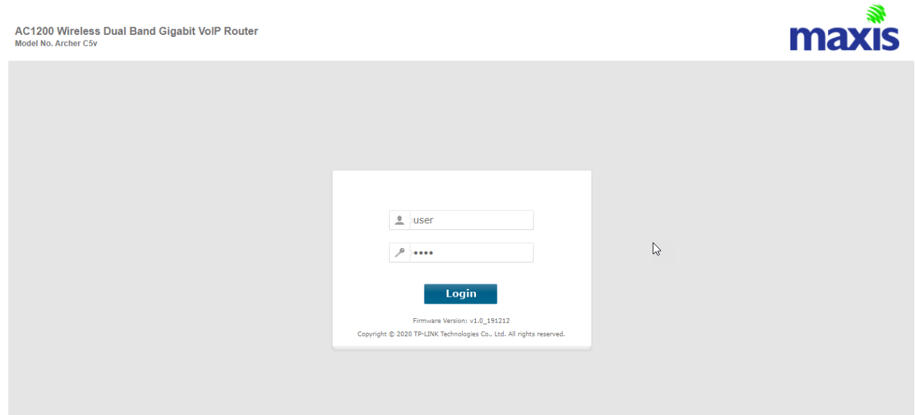 Maxis Router Login