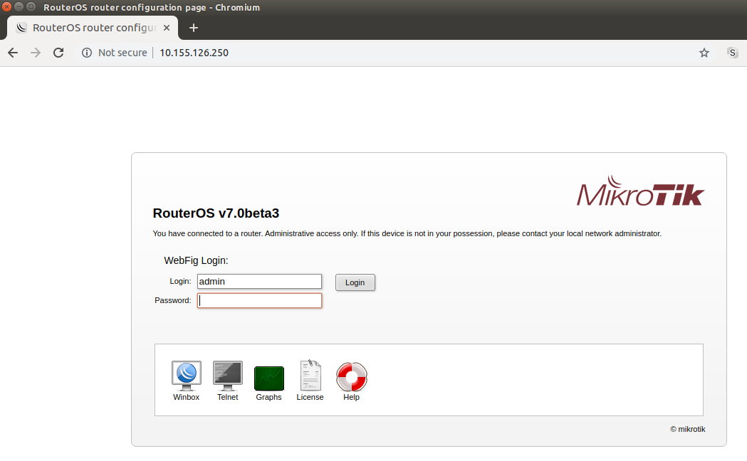 Mikrotik Router Login