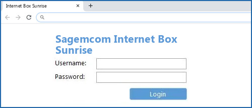 Sunrise Internet Box Login