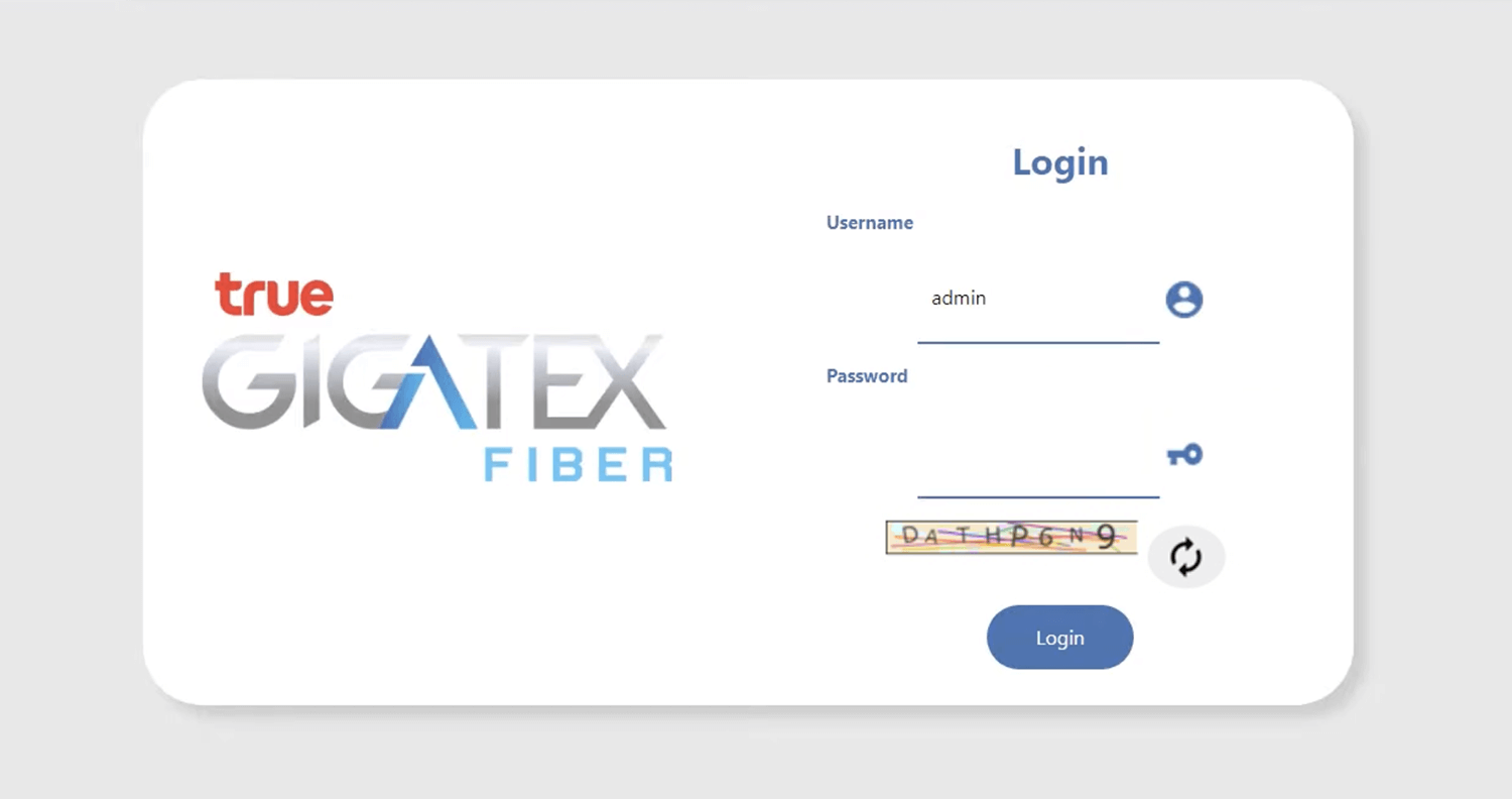 True Gigatex Fiber Login